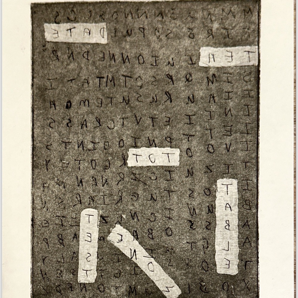 Abstract Text Art Print